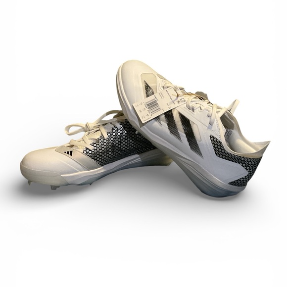 NWT Adidas adizero baseball cleats white and black size 9.5 men’s - Picture 3 of 5